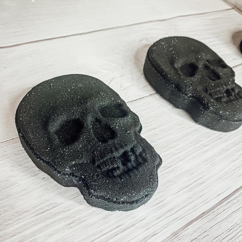 Halloween Bath Bombs, Black Skull Bath Bombs